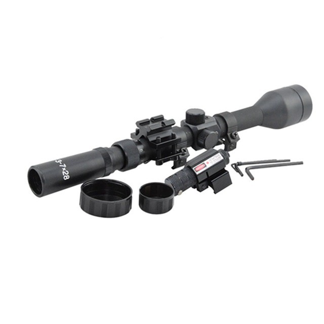 Rifle Scope/Teleskop Senapan Tasco Zoom 3-7X28 Duplex (Body Aluminium Alloy)