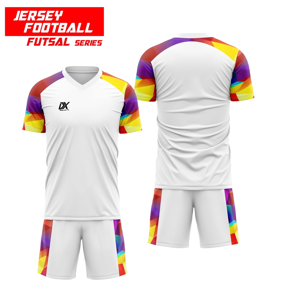 BAJU JERSEY BOLA FUTSAL DX SERIES II ALL IN FULLPRINTING ONE SET PREMIUM