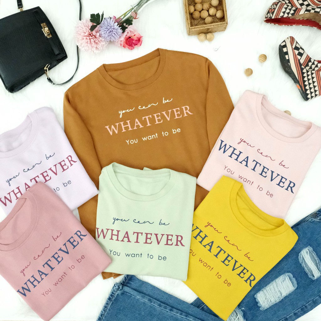 WHATEVER SWEATER/SWEATER WHATEVER FASHION WANITA