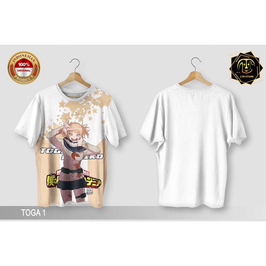 [ BAYAR DI TEMPAT ] BAJU PRINTING GAMBAR ANIME MY HERO ACADEMIA TOGA 1 - KAOS DISTRO ORIGINAL KARTUN