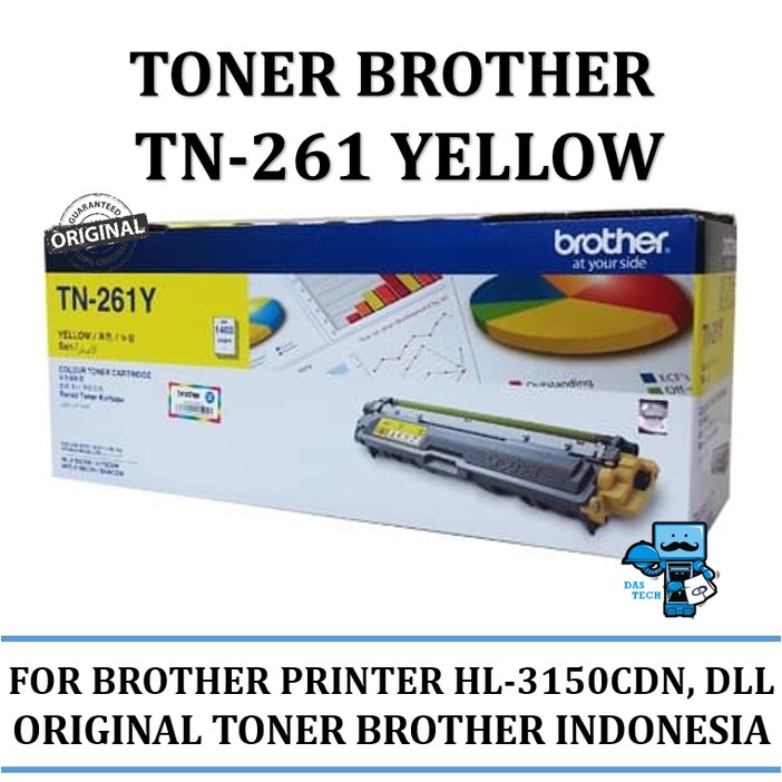 Toner Brother Original TN261 Yellow for HL-3150CDN, HL-3170CDW, dll