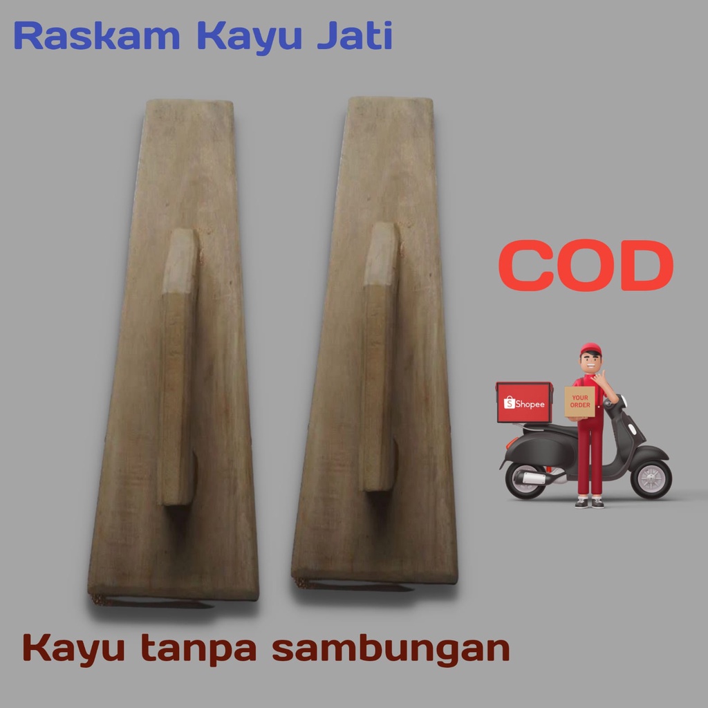 ROSKAM KAYU JATI RASKAM tanpa sambungan penghalus tembok dan acian kasutan kayu jati, Gosokan Kayu J