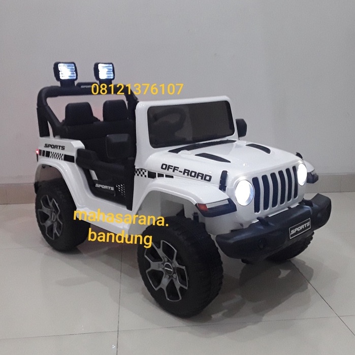 Mobil aki Jeep Off Road PMB M 8288 remote Putih