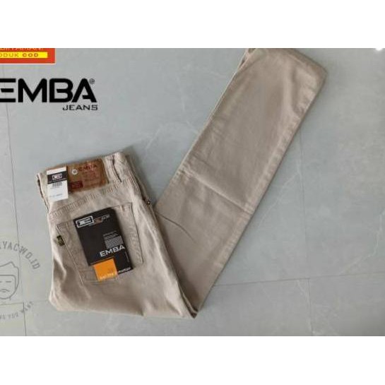 9.9 Sale  ( Grade Ori ) Celana Jeans Pria Panjang Emba Krem Size 28 - 32 #