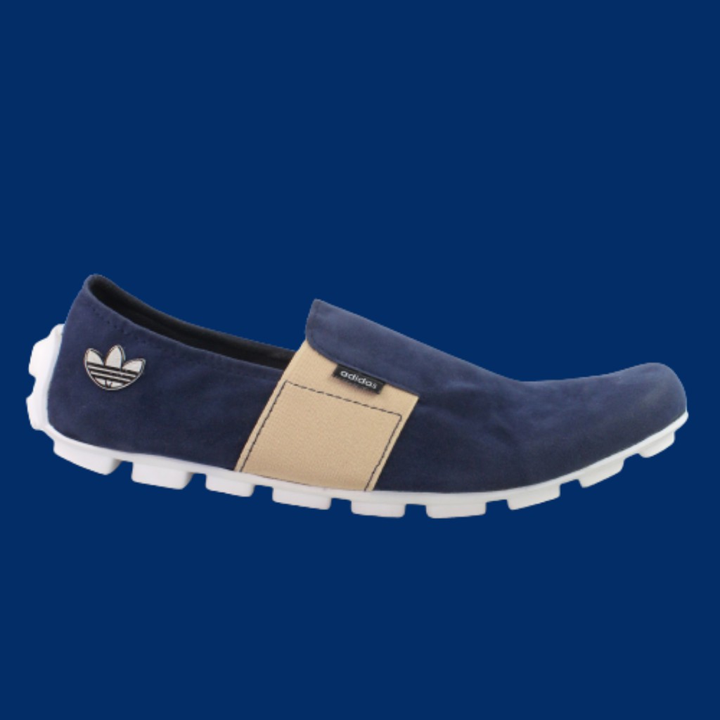 TERLARIS!! Sepatu Slop Sepatu Pria Adidas Asensio Selop Navy Suede Formal Kasual Kerja Slipon Laki