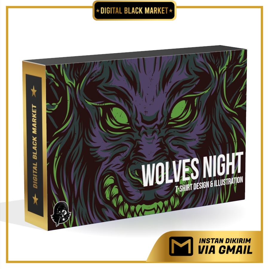 Wolves Night Tshirt Design - Vector Designs