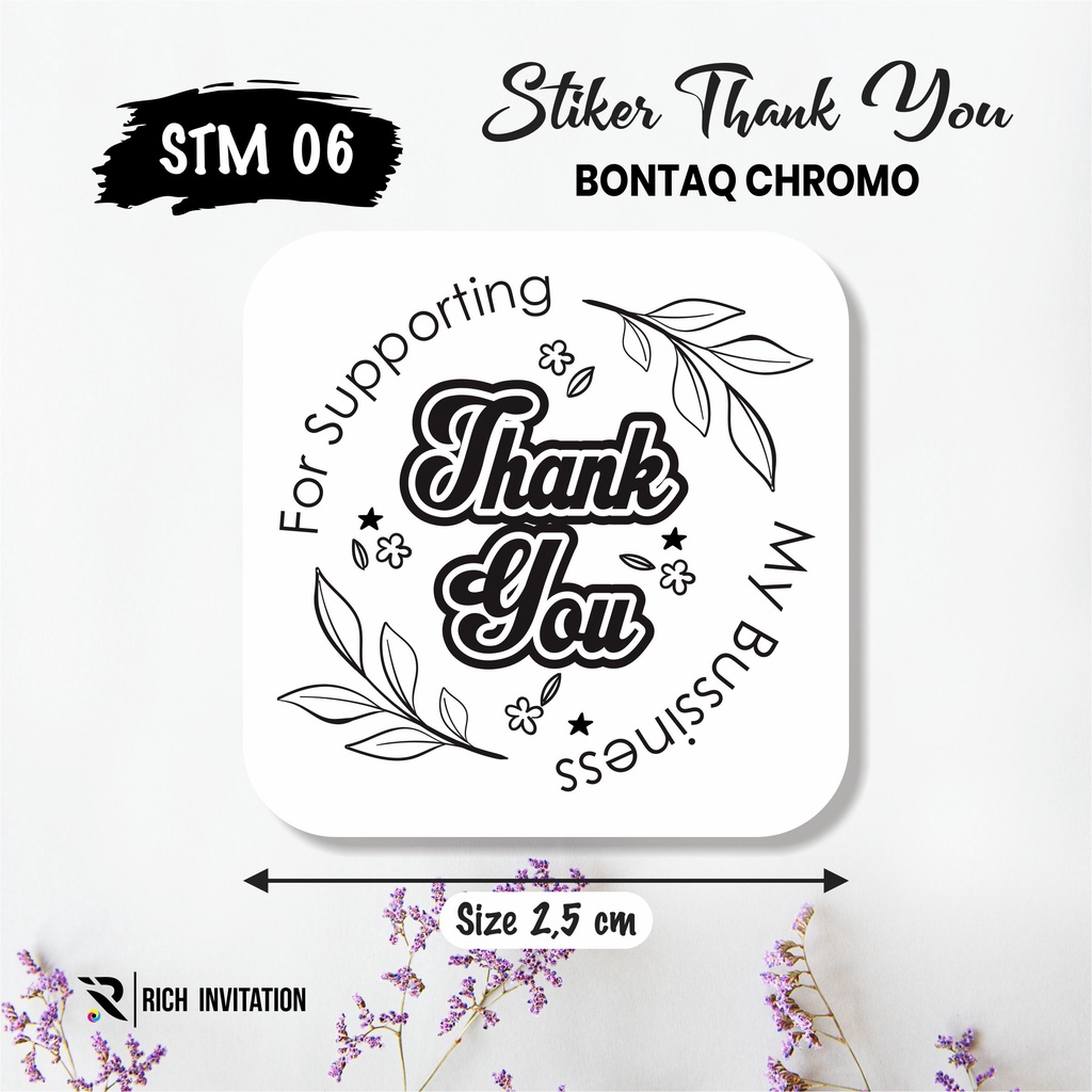 

STIKER THANK YOU MINI BONTAK CHROMO STM 06