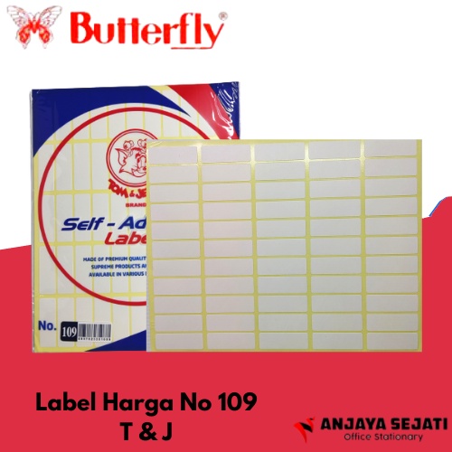 

Label Harga No. 109 T & J | Tempelan Harga | Per5pack (isi 35lembar)