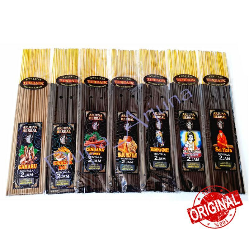 Hio Dupa Harum Aromaterapi SERIBU BUNGA BALI WANGI Arjuna Herbal Los Stik 32 cm Nyala 2 JAM
