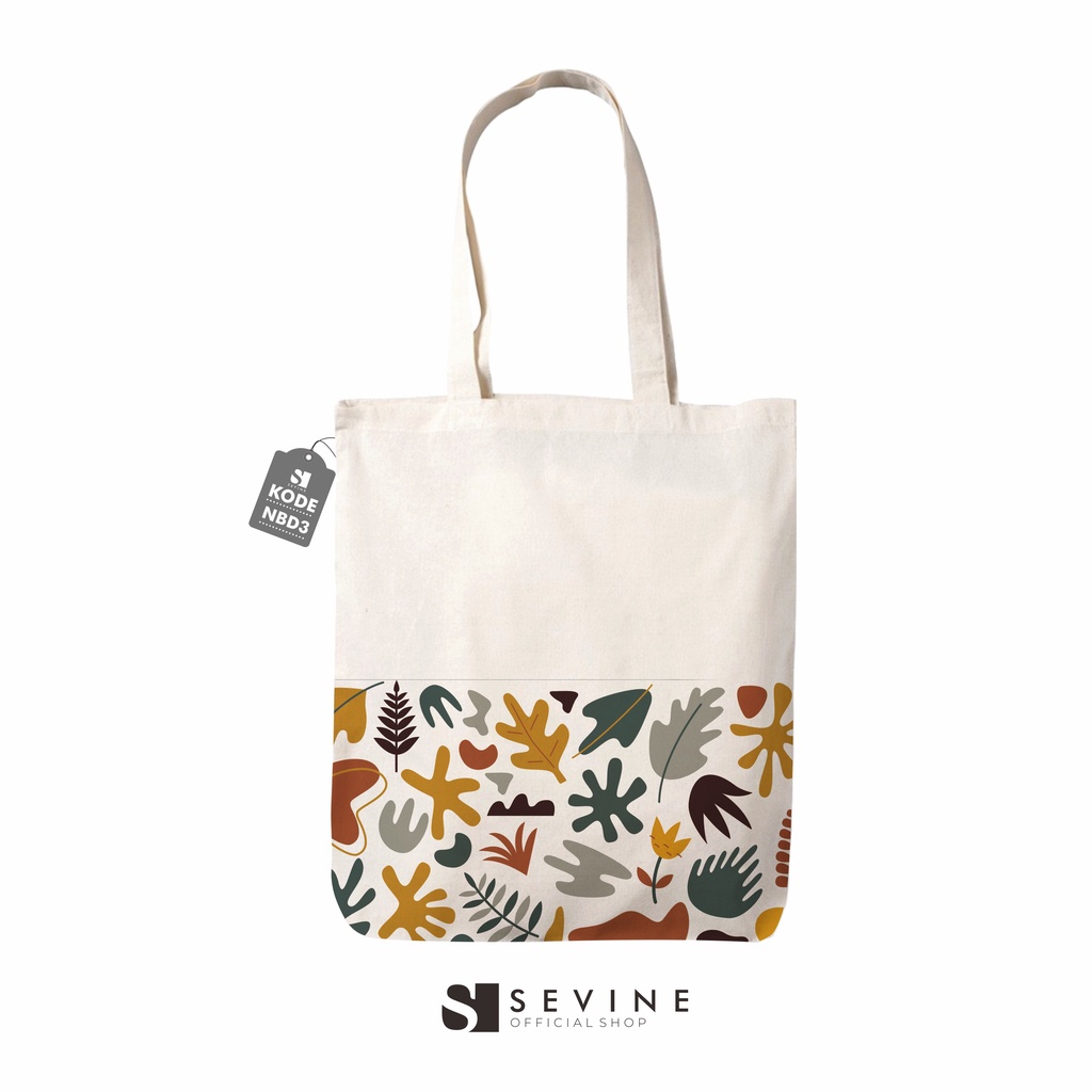 Sevine Tote Bag Resleting Tas Wanita Fashion Totebag Laptop Nordic Aesthetic Art - NBD