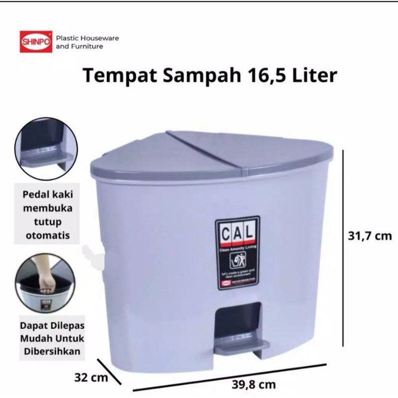 Tempat Sampah Injak Segi Tiga SHINPO SIP 713