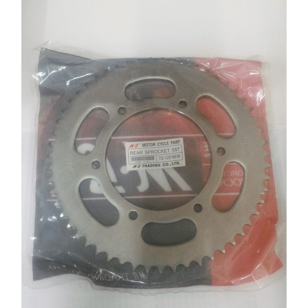 M.B. Gear Belakang Rear Sprocket 55T Motor Suzuki TS 125 New