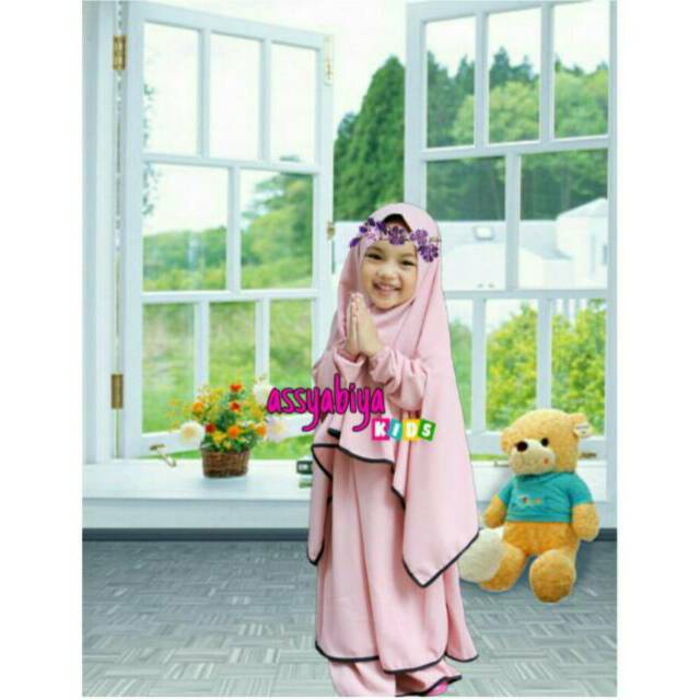 SYARI KIDS / GAMIS ANAK / ASSYABIYA KIDS / PEACH