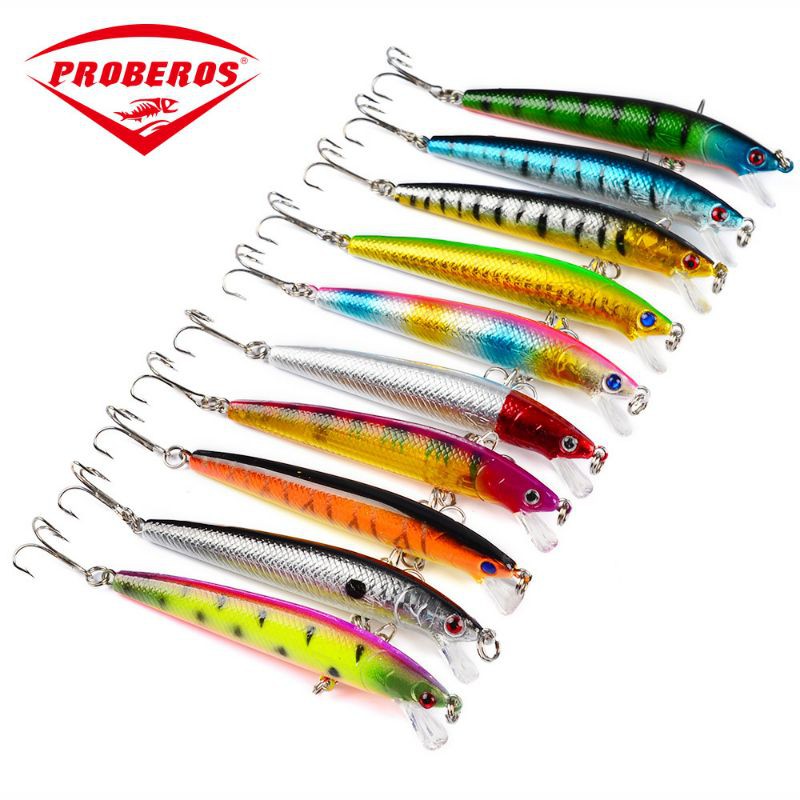 Umpan pancing minnow 9.5cm 8.5 gram top water pencil fishing lure mancing permukaan minnow