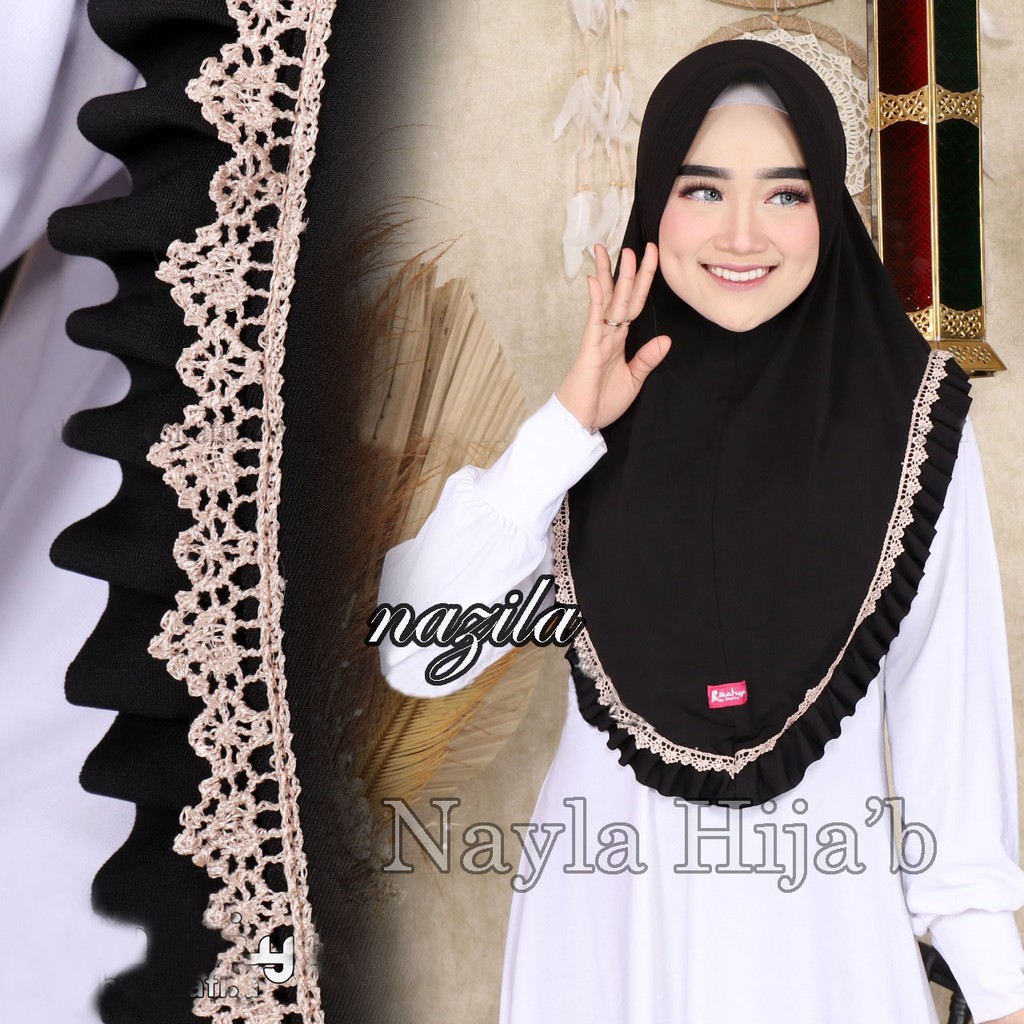 Jilbab Instan  Jersey Premium Hijab Bergo Model Nazila  Kerudung Termurah Nayla Hija'b