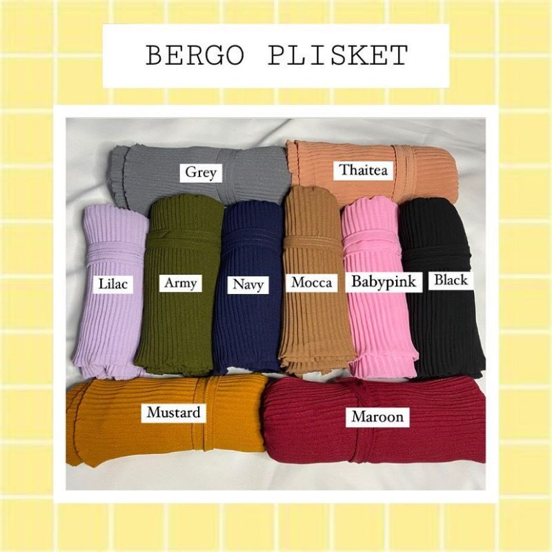 PROMO JILBAB INSTAN BERGO PLISKET LIDI/JILBAB PLISKET MARYAM 70x80-2