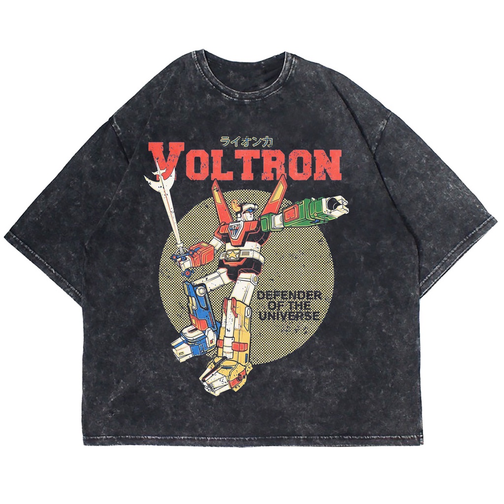KAOS OVERSIZE VOLTRON DEFENDERS OF THE UNIVERSE WASHING VINTAGE TEE (T-SHIRT OVERSIZE WASHED)