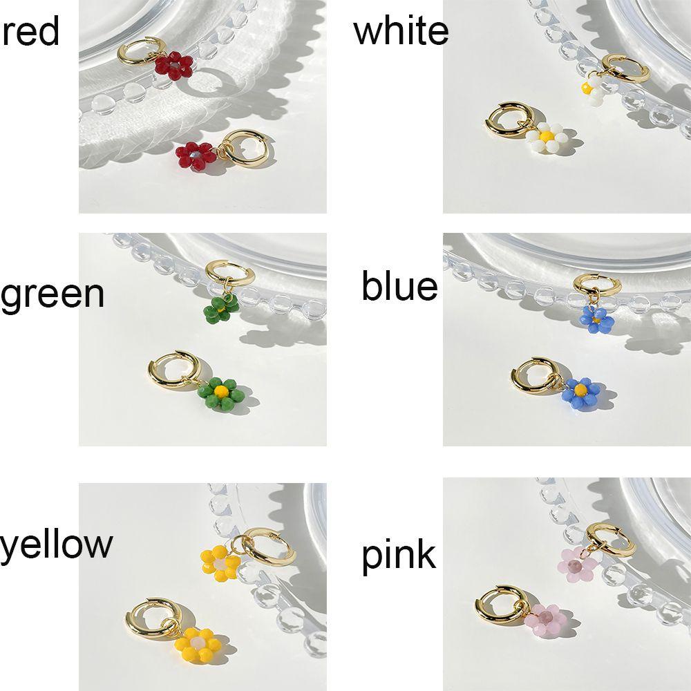 Lily Daisy Hoop Earring Wanita Lucu Multicolor Candy Color