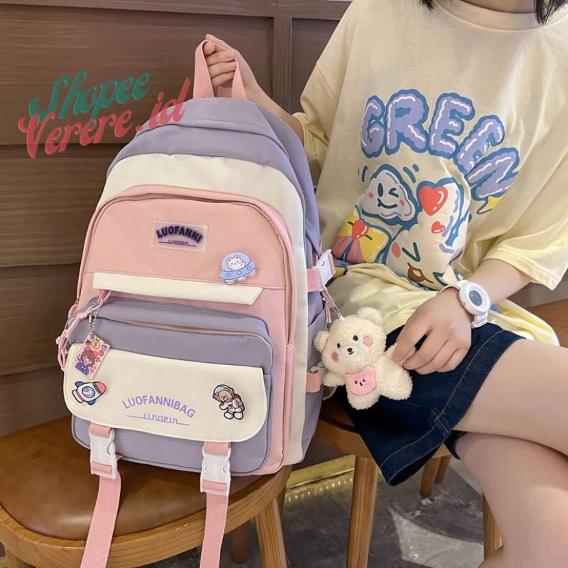 Joshee Tas Ransel Wanita Backpack Wanita Backpack Pria Tas Sekolah Tas Anak 0501, 01, 656 Backpack Nylon Backpack Korean