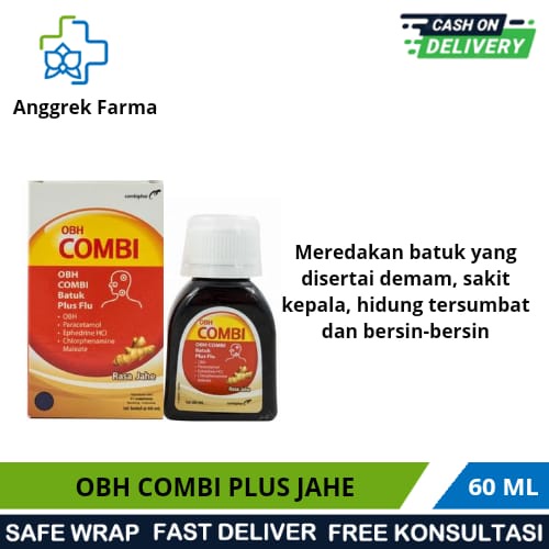 OBH COMBI BATUK PLUS FLU JAHE 60ML/OBAT BATUK BERDAHAK/OBAT BATUK ANAK DAN DEWASA/MENGELUARKAN DAHAK