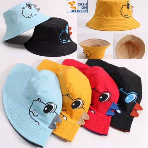 Bucket Hat Dino Anak Balita Bolak Balik Laki Perempuan Usia 1-8 Tahun