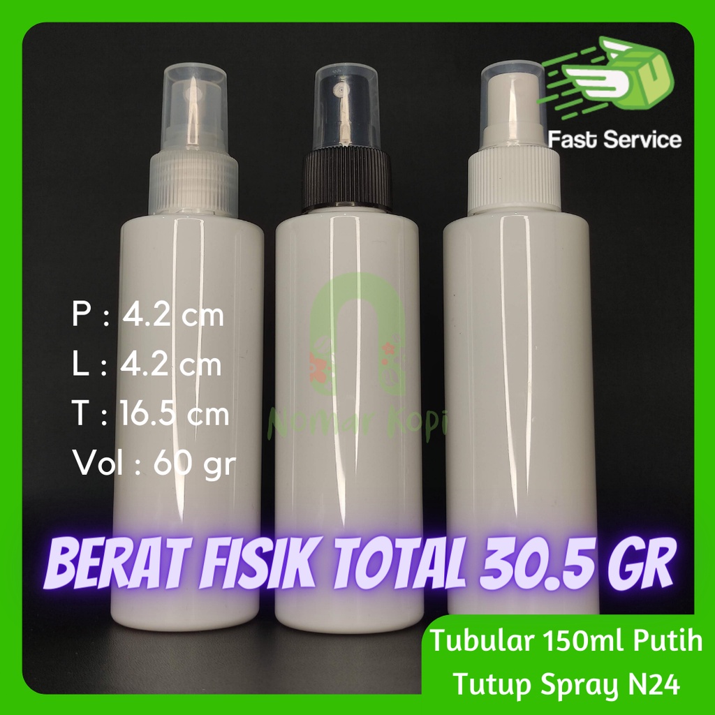 BOTOL 250ML PUTIH CANTIK SPRAY NECK 24 PET TEBAL SANITIZER KOSMETIK