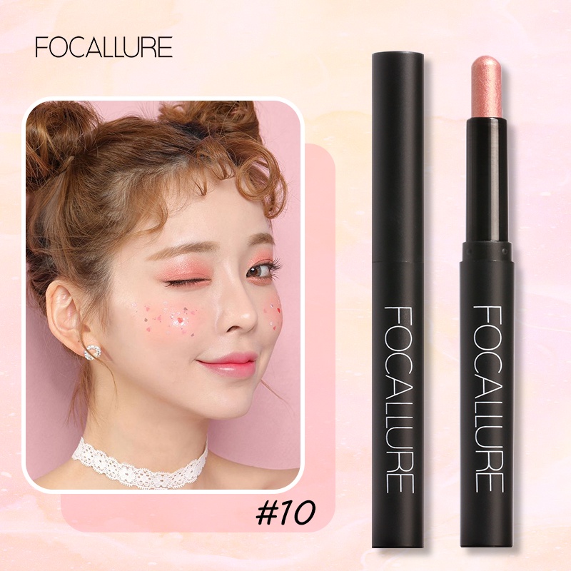 FOCALLURE Matte Cream Shimmer Eyeshadow Pencil (100% Original, BPOM Certified)