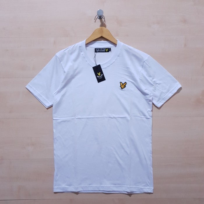 KAOS T SHIRT LYLE AND SCOTT LOGO TEE WHITE - M
