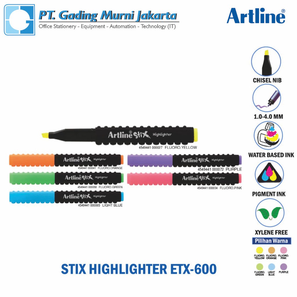 

STABILO HIGHLIGHTER ARTLINE STIX ETX-600