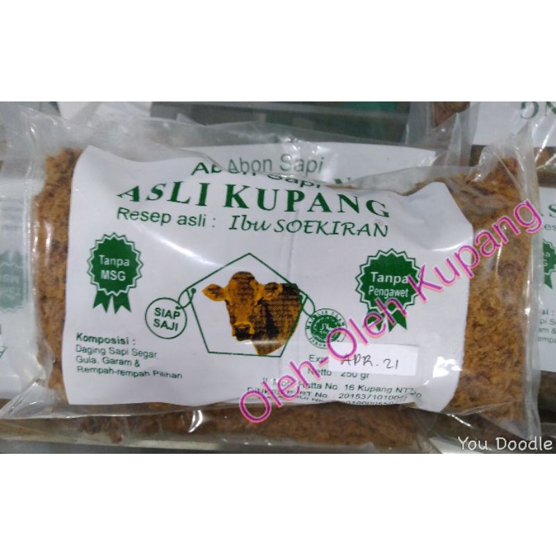 

Abon Sapi Asli Kupang resep Ibu Soekiran 250 gram