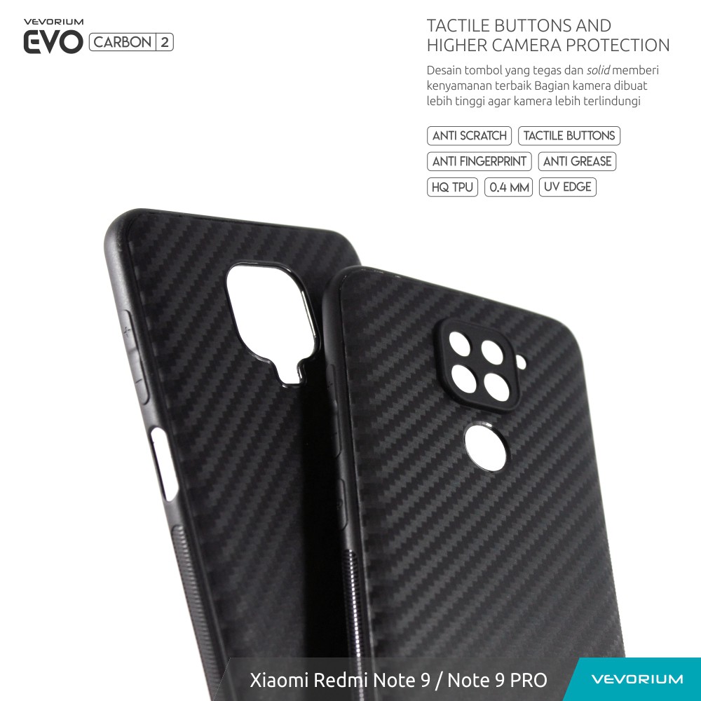 VEVORIUM EVO CARBON Xiaomi Redmi Note 9 PRO Note 9 Soft Case Softcase