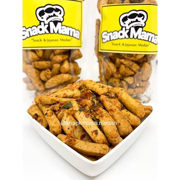 BASRENG STICK PEDAS DAUN JERUK / STICK PEDAS / BASRENG BULAT PEDAS 100GR | SNACKMAMA