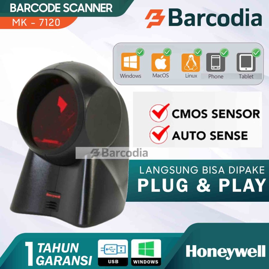 Honeywell Orbit 7120 OMNI Barcode Scanner Laser Duduk - USB