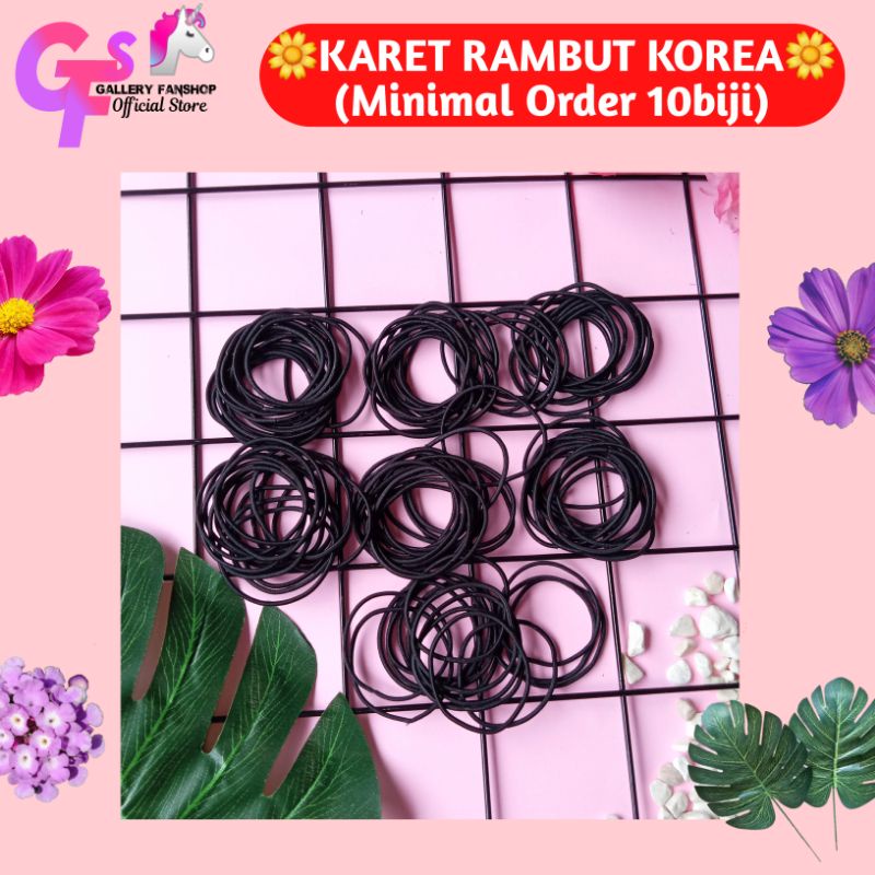 IKAT RAMBUT KOREA // KARET RAMBUT HITAM // KARET GELANG HITAM