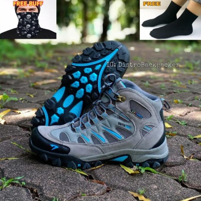 Sepatu Gunung Hiking Snta 493 Grey Blue