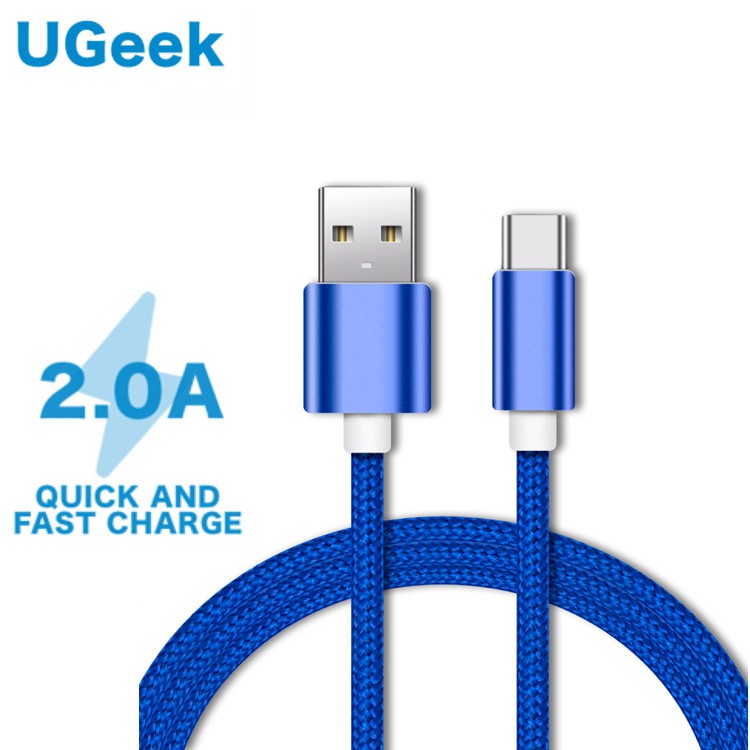 UGeek Kabel Data USB Type C Lightning - Fast Charging 2A 1M Nylon Braided