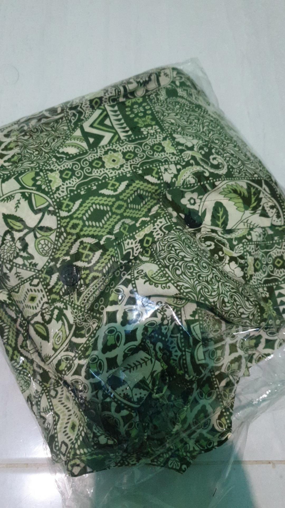 Tunik Wollpeach Batik Bunga - Jumbo Xxl Bumil Busui Kancing Full Hidup Kantong Adem Murah Bigsize