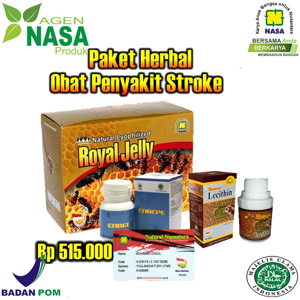 Paket Lengkap Obat Stroke Natural Herbal Nasa / Agen Nasa Produk