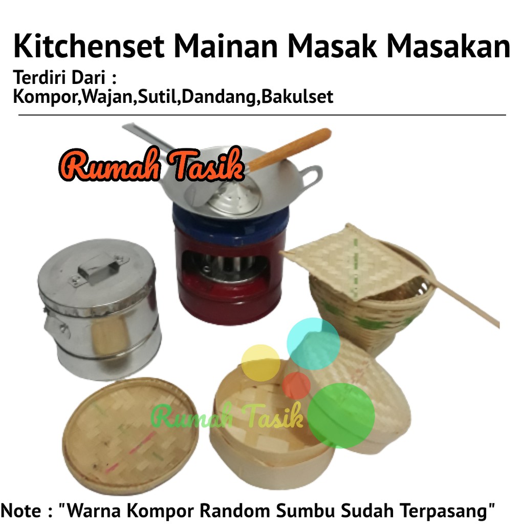 Kitchenset Mainan Masak Masakan Paket Dandang Bakulset Promo Rumah Tasik