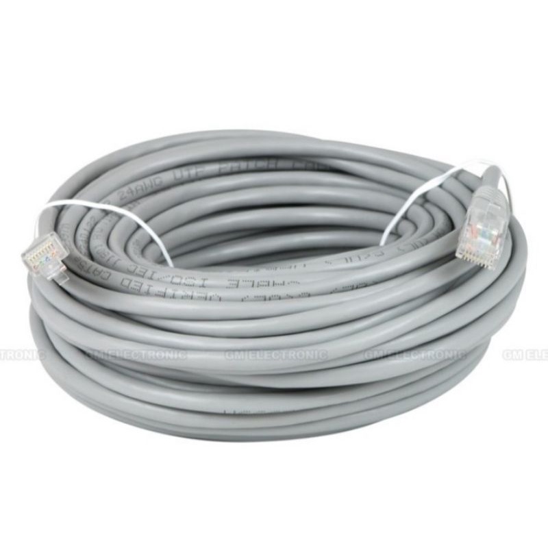 KABEL LAN 30M CAT 6 RG 45 NYK { kabel jaringan siyap pake}