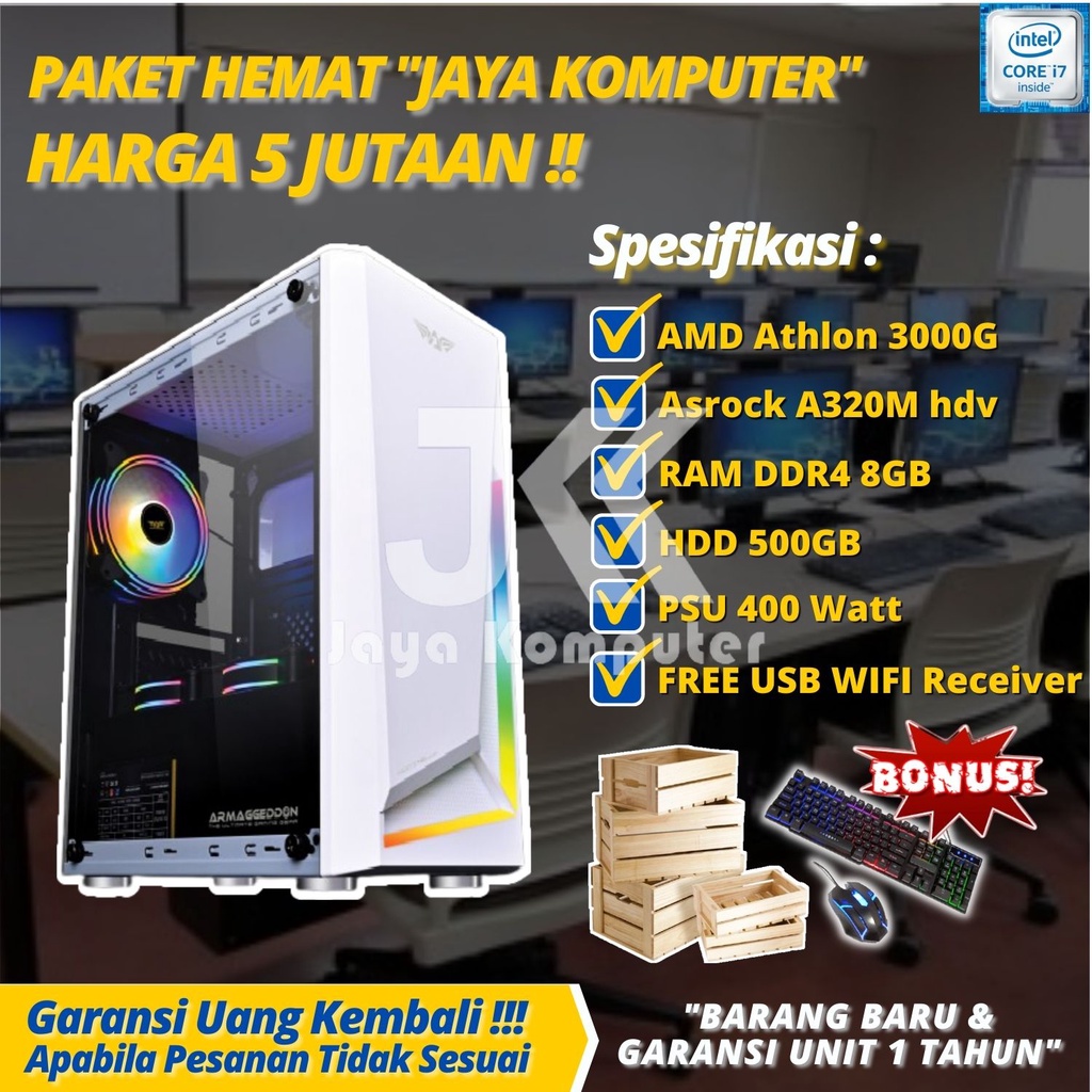 Pc Computer Gaming full Set Murah Harga 5 Jutaan