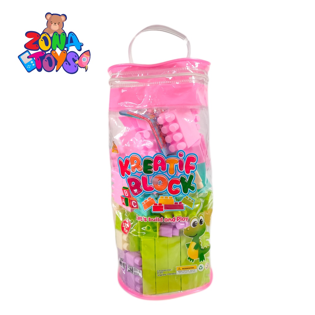 Mainan Anak Kreatif Block Lego Blok Isi 132pcs