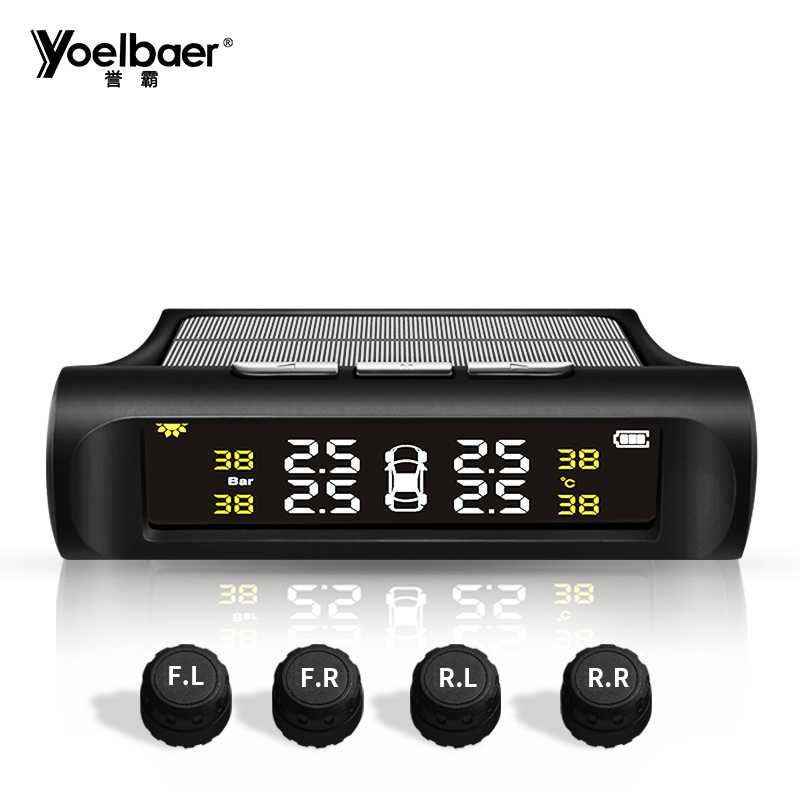 Yoelbaer Monitoring Tekanan Ban Mobil TPMS Solar Power - TP880