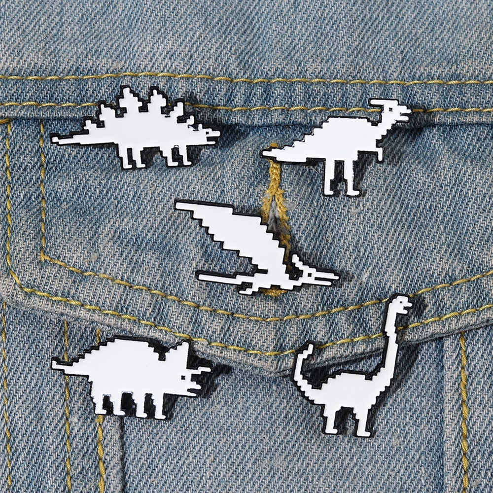 Bros Pin Enamel Bentuk Dinosaurus Untuk Hadiah Anak