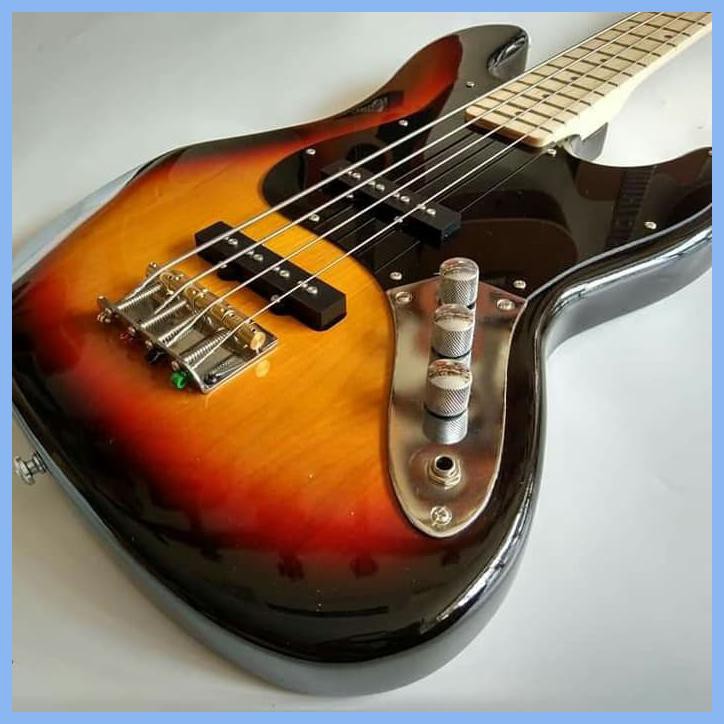 GITAR BASS FENDER JAZZ SUNBURS NECK MAPPLE MURAH