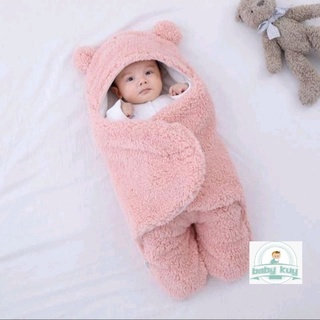 Selimut Bayi Karakter Slimut Bedong Bayi Instan Baby Blanket Bulu Halus