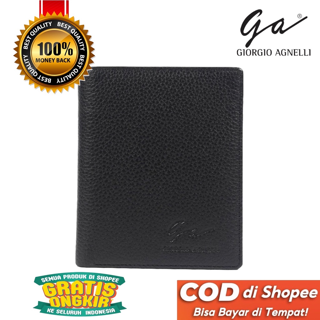 TOKOKOE - Dompet Kulit Pria Original Branded Giorgio Agnelli Milling H2 BLACK