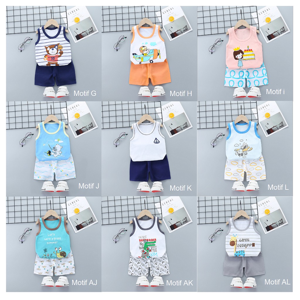 Oblong Singlet Bayi Anak / Kaos Dalam Bayi / Setelan Bayi Lucu