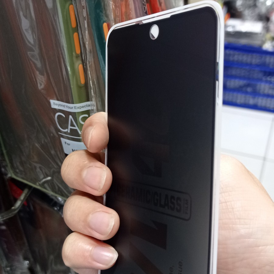 SAMSUNG M11 M21 M31 M51 A11 A21S A31 A51 A71 ANTI GORES CERAMIC LENTUR SPY PRIVACY HITAM GELAP SCREEN GUARD ANTI PEEPING PELINDUNG LAYAR FULL SCREEN BUKAN KACA TEMPRED