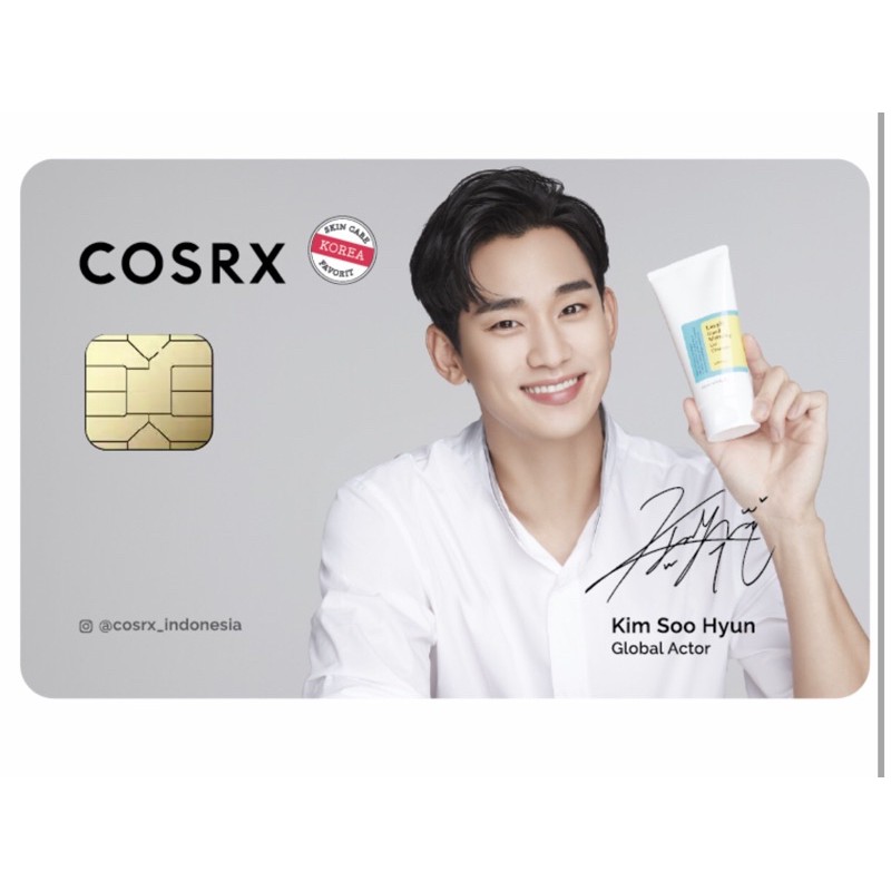 (LIMITED) FLAZZ Card COSRX Design Kim Soo Hyun with signature tanda tangan